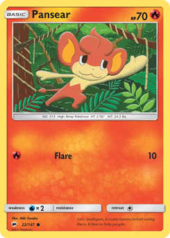 Pokemon Burning Shadows Pansear - 22