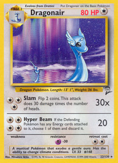 Pokemon Base Set 2 Dragonair - 22