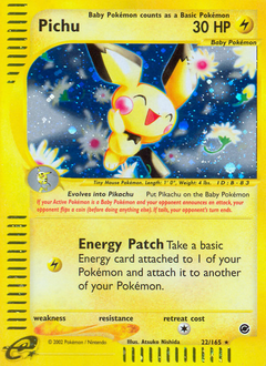 Pokemon Expedition Base Set Pichu - 22
