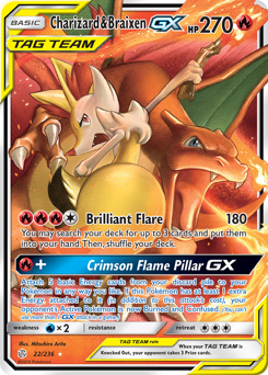 Pokemon Cosmic Eclipse Charizard & Braixen-GX - 22
