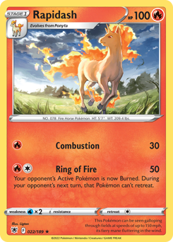 Pokemon Astral Radiance Rapidash - 22