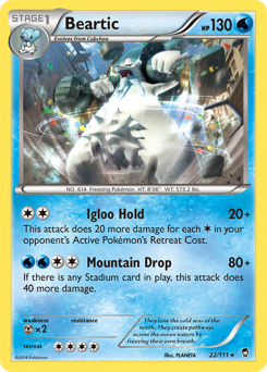 Pokemon Furious Fists Beartic - 22