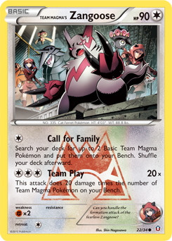 Pokemon Double Crisis Team Magma's Zangoose - 22