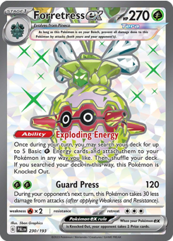 Pokemon Paldea Evolved Forretress ex - 230