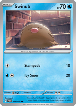 Pokemon Phantasmal Flames Swinub - 23