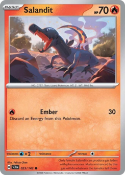 Pokemon Stellar Crown Salandit - 23