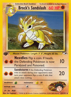 Pokemon Gym Heroes Brock's Sandslash - 23