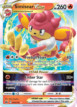 Pokemon Crown Zenith Simisear VSTAR - 23