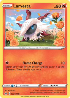 Pokemon Chilling Reign Larvesta - 23
