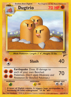 Pokemon Base Set 2 Dugtrio - 23