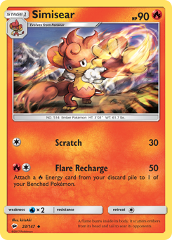 Pokemon Burning Shadows Simisear - 23