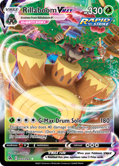 Pokemon Fusion Strike Rillaboom VMAX - 23