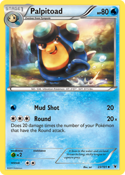 Pokemon Noble Victories Palpitoad - 23