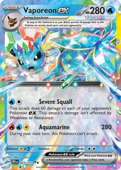 Pokemon Prismatic Evolutions Vaporeon ex - 23