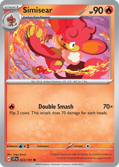 Pokemon Surging Sparks Simisear - 23