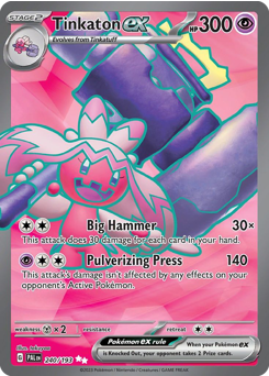 Pokemon Paldea Evolved Tinkaton ex - 240