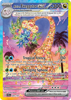Pokemon Surging Sparks Alolan Exeggutor ex - 242