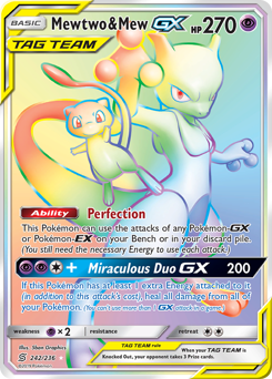 Pokemon Unified Minds Mewtwo & Mew-GX - 242
