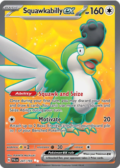 Pokemon Paldea Evolved Squawkabilly ex - 247