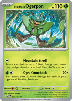 Pokemon Twilight Masquerade Teal Mask Ogerpon - 24