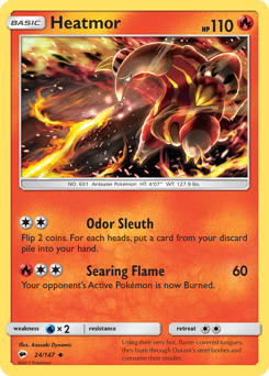 Pokemon Burning Shadows Heatmor - 24