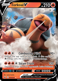 Pokemon Sword & Shield Torkoal V - 24