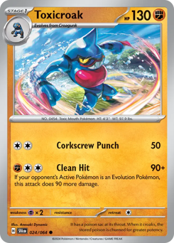 Pokemon Shrouded Fable Toxicroak - 24