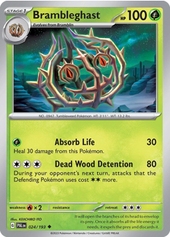 Pokemon Paldea Evolved Brambleghast - 24