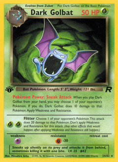 Pokemon Team Rocket Dark Golbat - 24