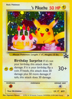 Pokemon Wizards Black Star Promos _____'s Pikachu - 24