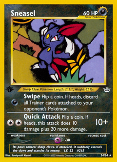 Pokemon Neo Revelation Sneasel - 24