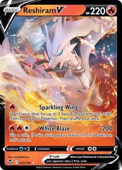 Pokemon Silver Tempest Reshiram V - 24