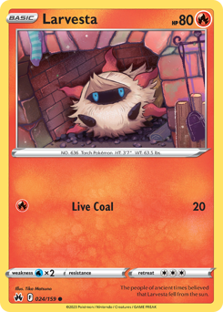 Pokemon Crown Zenith Larvesta - 24