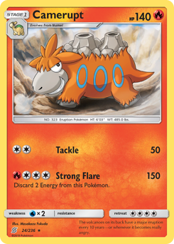 Pokemon Unified Minds Camerupt - 24