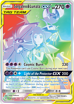 Pokemon Cosmic Eclipse Solgaleo & Lunala-GX - 254