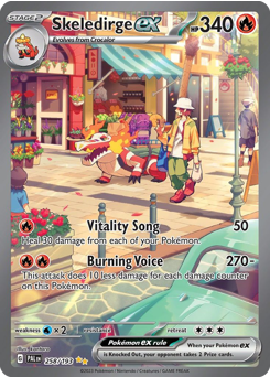Pokemon Paldea Evolved Skeledirge ex - 258