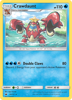 Pokemon Crimson Invasion Crawdaunt - 25