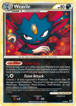 Pokemon HS—Undaunted Weavile - 25