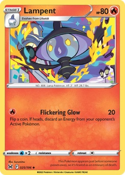 Pokemon Lost Origin Lampent - 25
