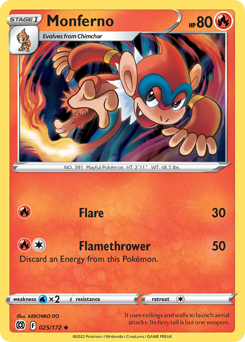 Pokemon Brilliant Stars Monferno - 25