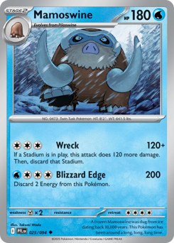 Pokemon Phantasmal Flames Mamoswine - 25