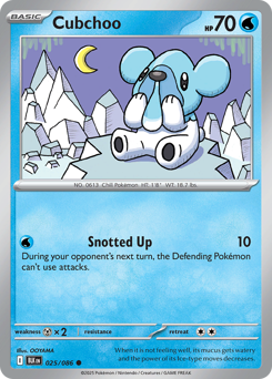 Pokemon Black Bolt Cubchoo - 25