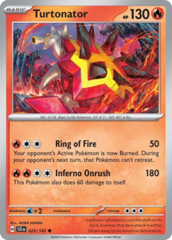 Pokemon Stellar Crown Turtonator - 25