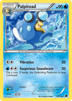 Pokemon Plasma Freeze Palpitoad - 25