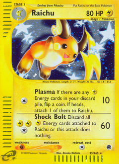 Pokemon Expedition Base Set Raichu - 25