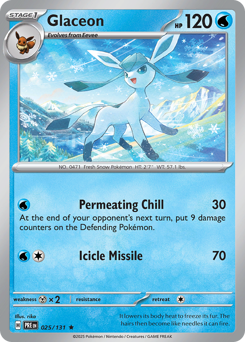 Pokemon Prismatic Evolutions Glaceon - 25