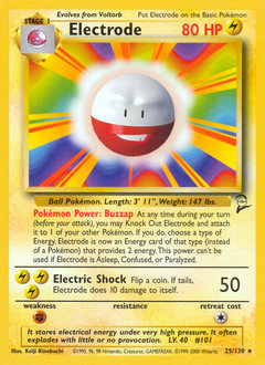 Pokemon Base Set 2 Electrode - 25