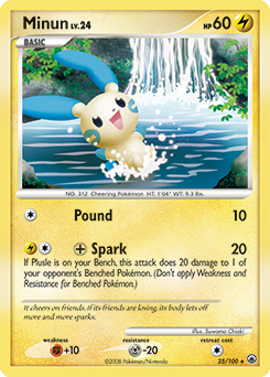 Pokemon Majestic Dawn Minun - 25