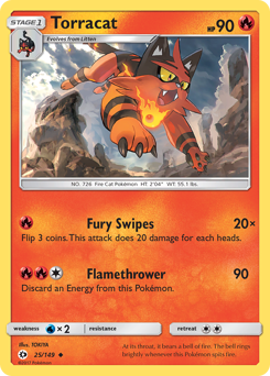 Pokemon Sun & Moon Torracat - 25