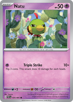 Pokemon Paldean Fates Natu - 25